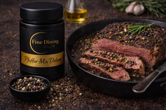 Rumsteak mit Pfeffermix Deluxe & griechischen Salzflocken